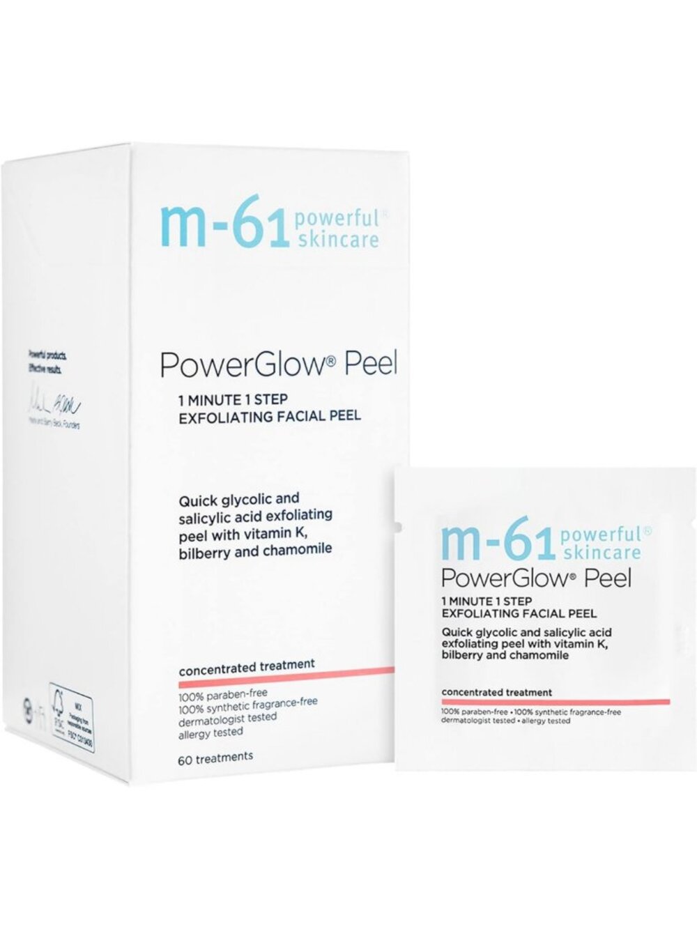PowerGlow Peel Treatment - 60 Exfoliating Pads for Radiant Skin